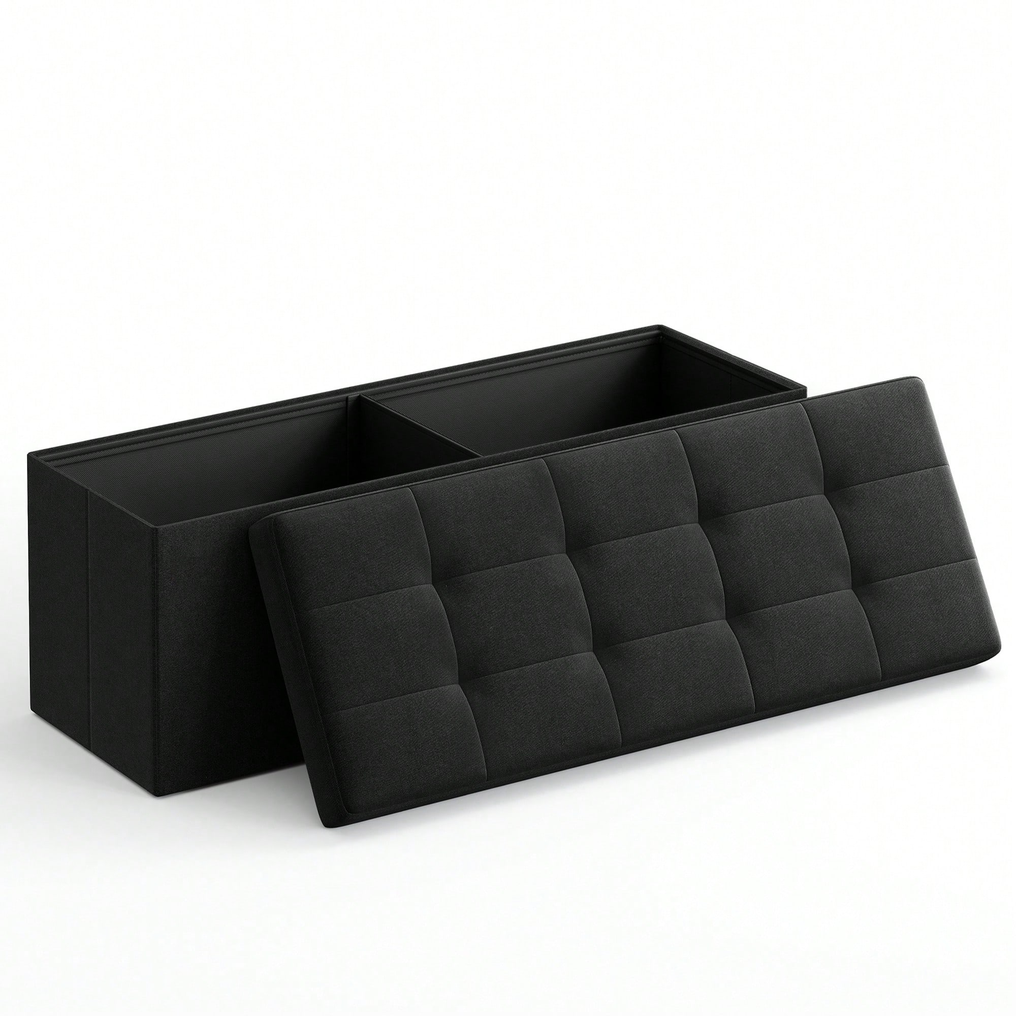 Bedroom Furniture - 43-Inch Foldable Storage Ottoman Bench –