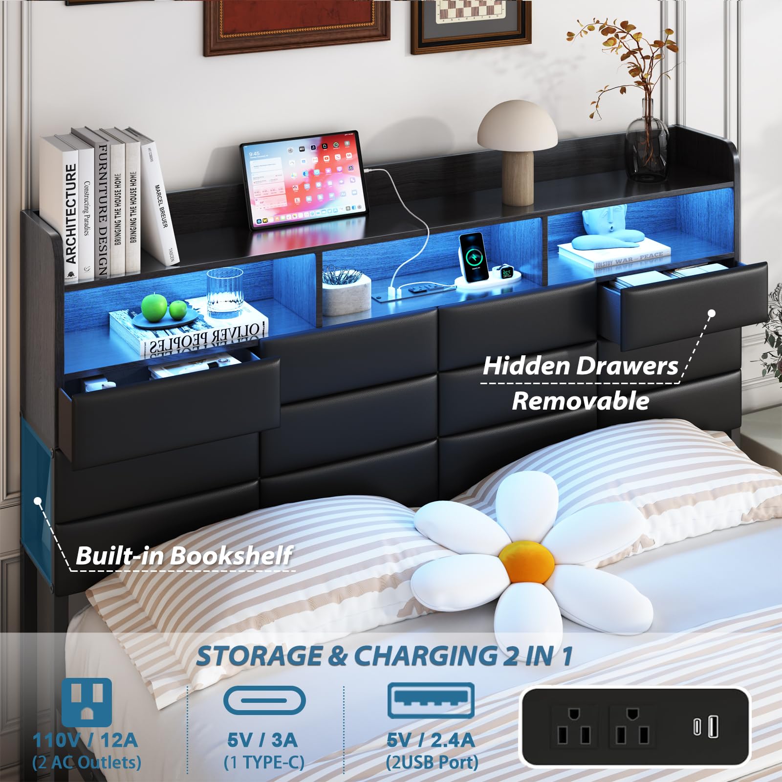 King Size Bed Frame with Stora - огляд і ціна King Size Bed Frame With Storage Drawers