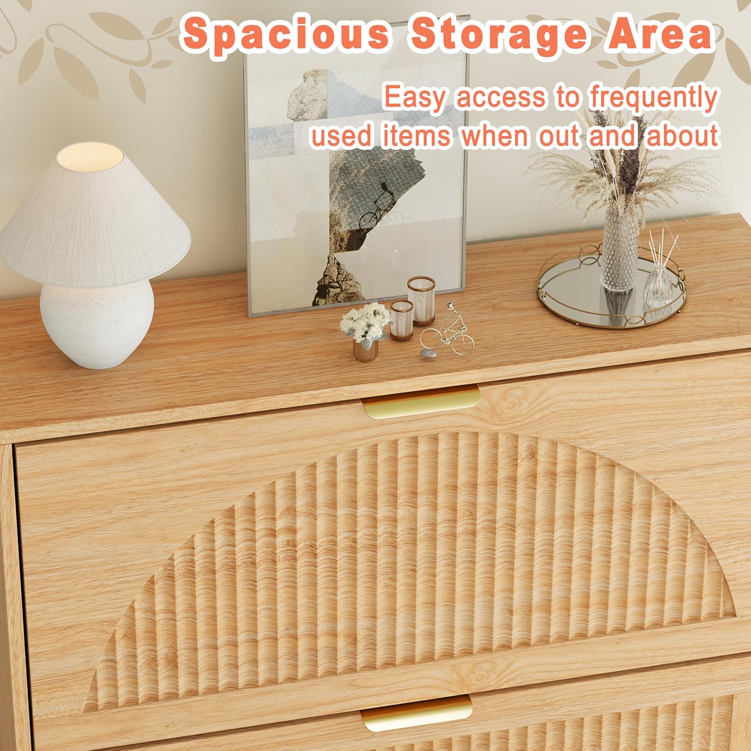 Wood Shoe Cabinet 2 Flip Drawe - огляд і ціна Shoe Rack Cabinet Narrow Entryway