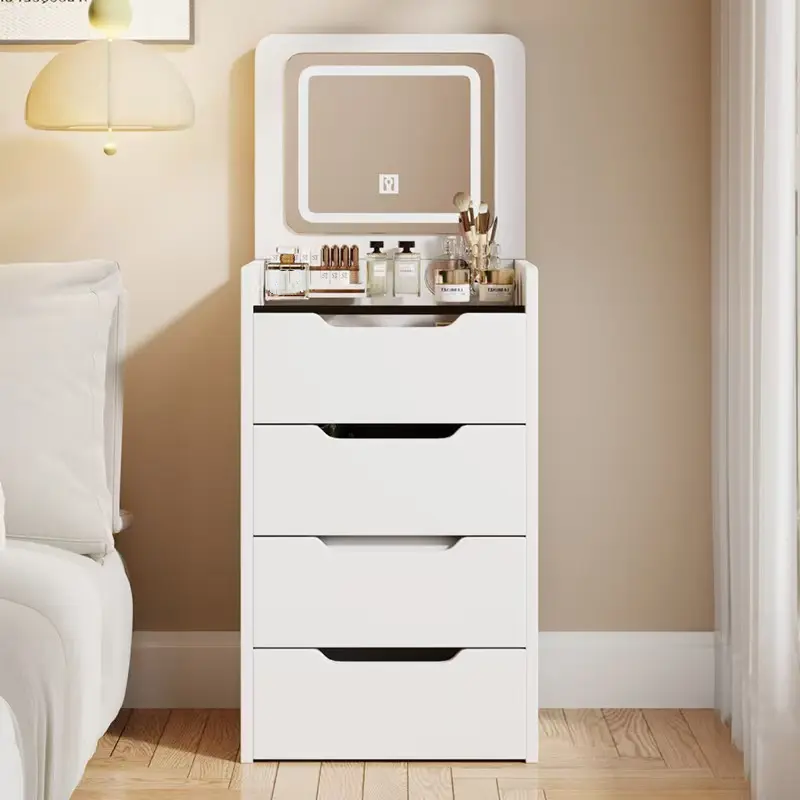 Modern White Dressing Table Wi - огляд і ціна Dressing Table Vanity With Lighted Mirror