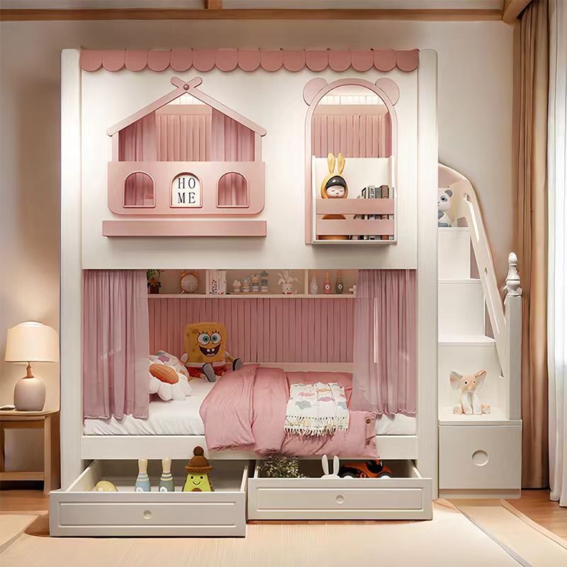 Kids bed girl princess bunk  b - огляд і ціна Bunk Bed With Stairs And Slide