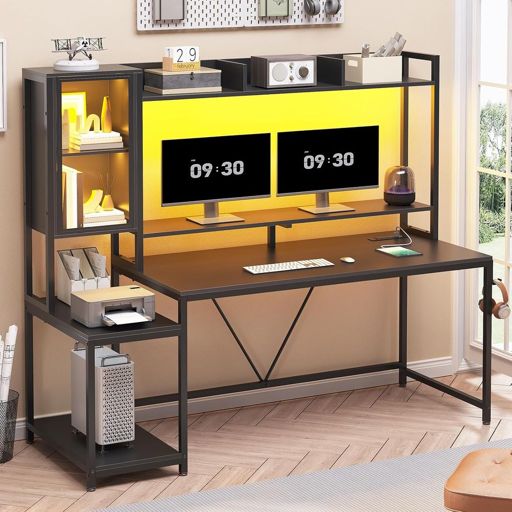 60'' Gaming Desk with Storage, - огляд і ціна Storage