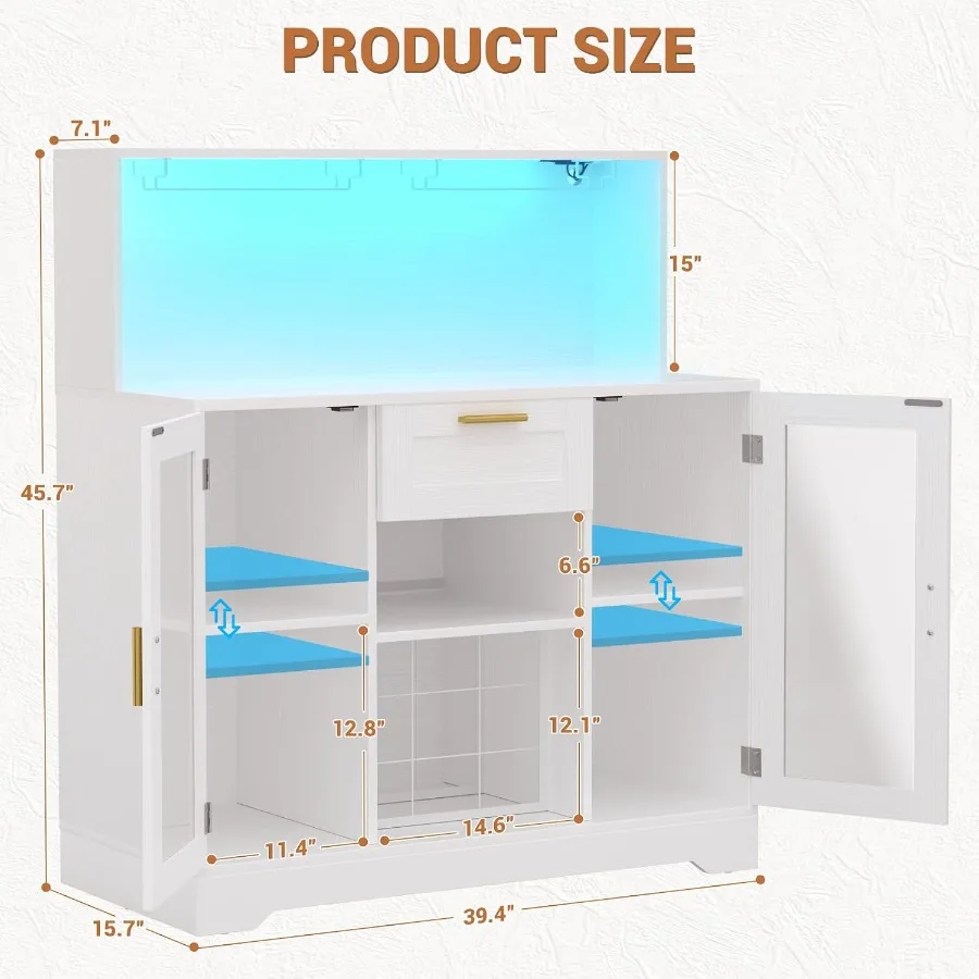 Coffee Bar Cabinet with RGB LE - огляд і ціна Storage