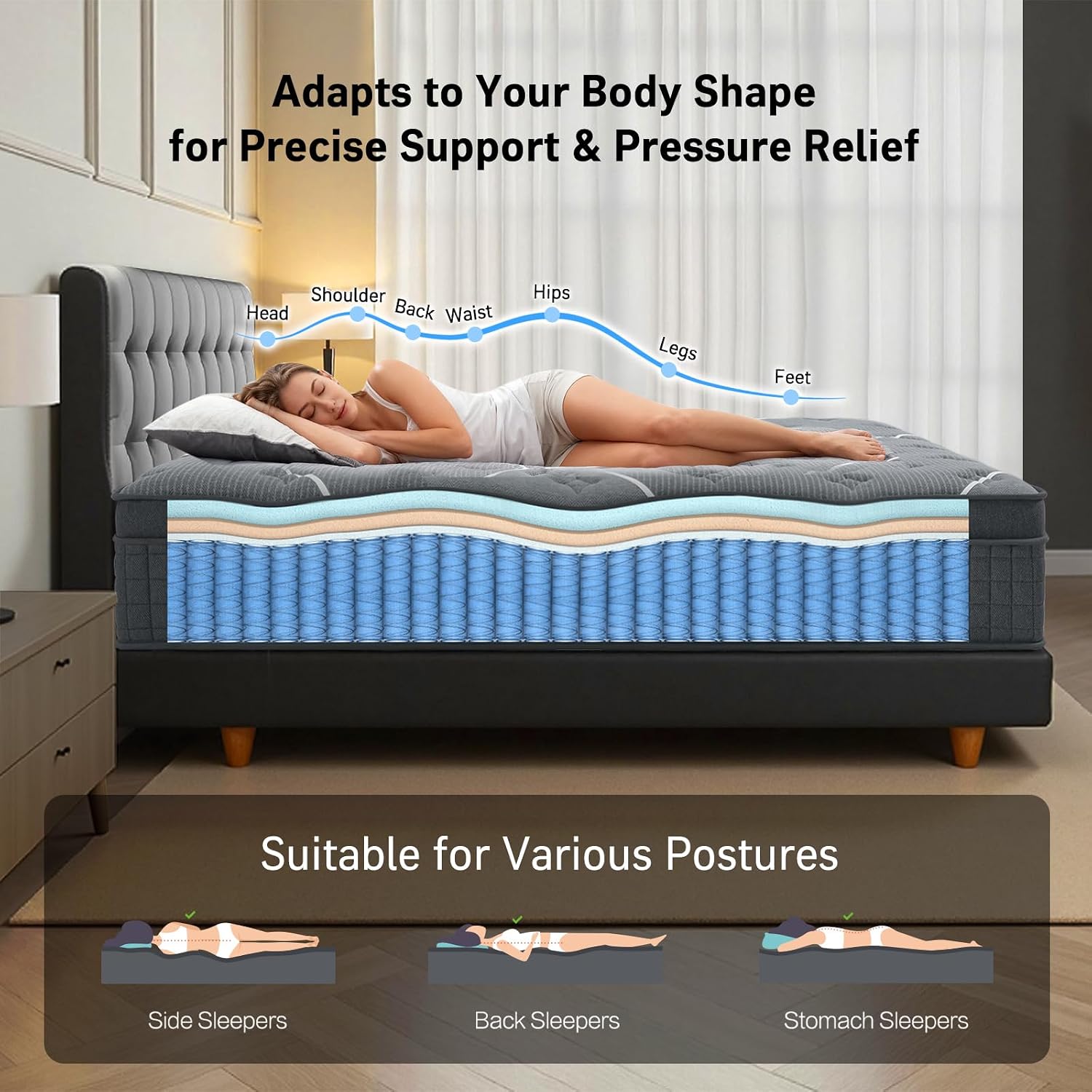 Queen Mattress, 10 Inch Queen  - огляд і ціна Memory Foam Mattress In A Box Queen