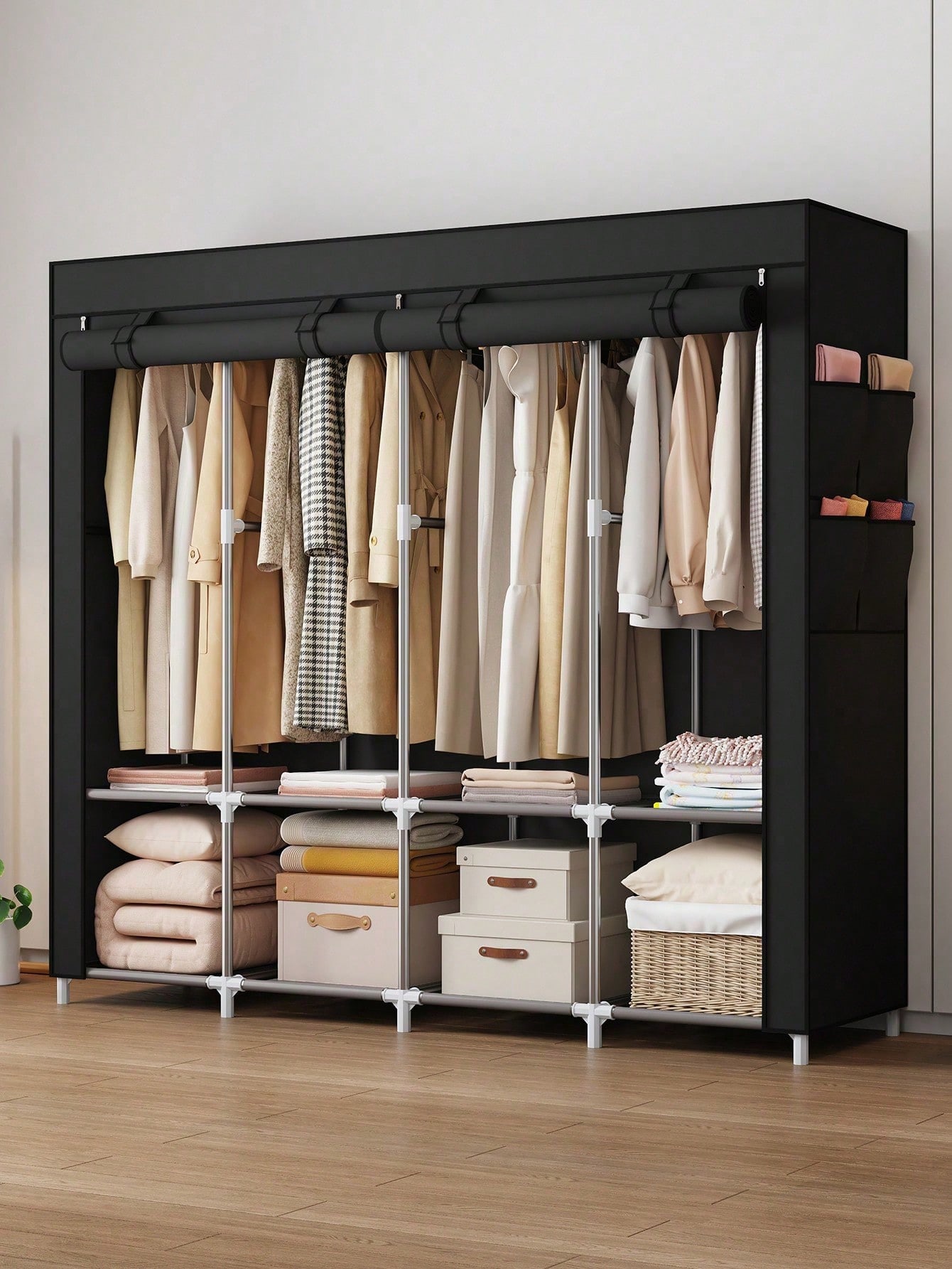 Large Portable Closet Wardrobe - огляд і ціна Wardrobe Closet Portable Fabric Cover