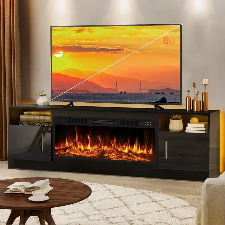 Living room TV stand with fire - огляд і ціна Storage
