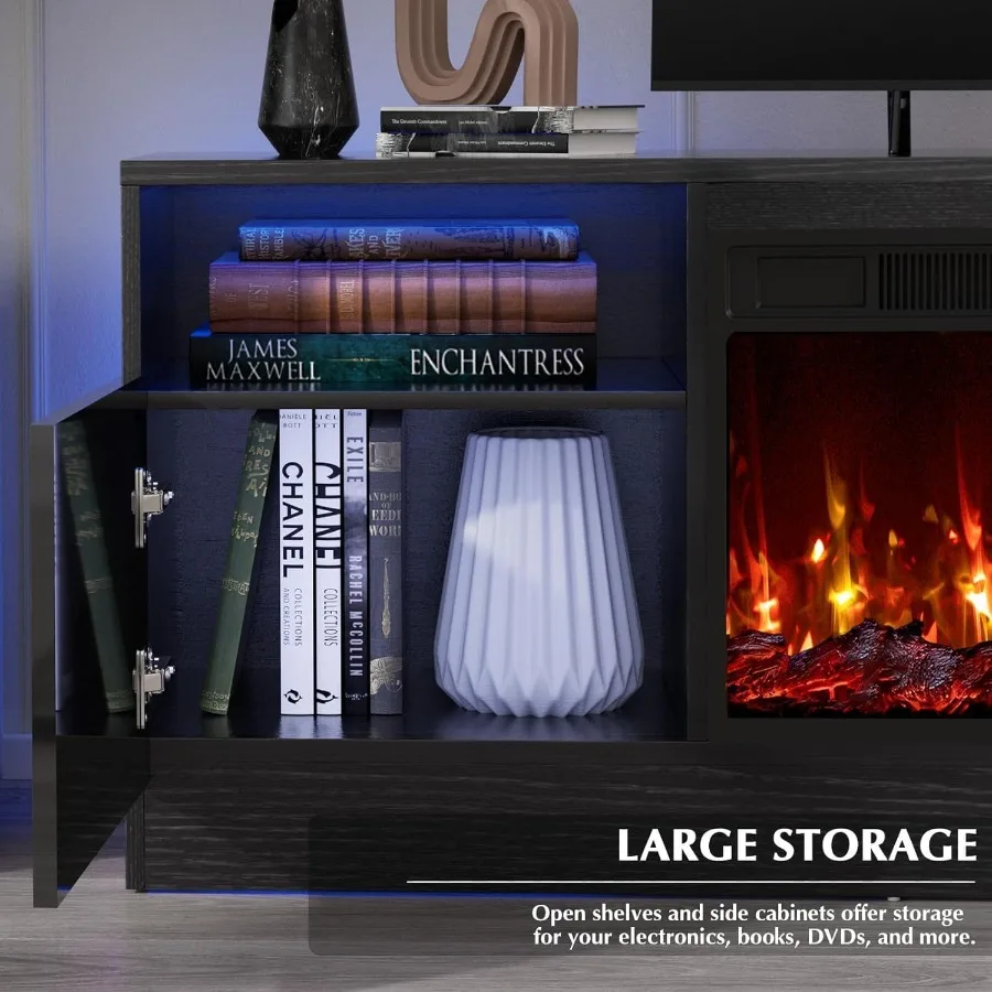 Living room TV stand with fire - огляд і ціна Storage