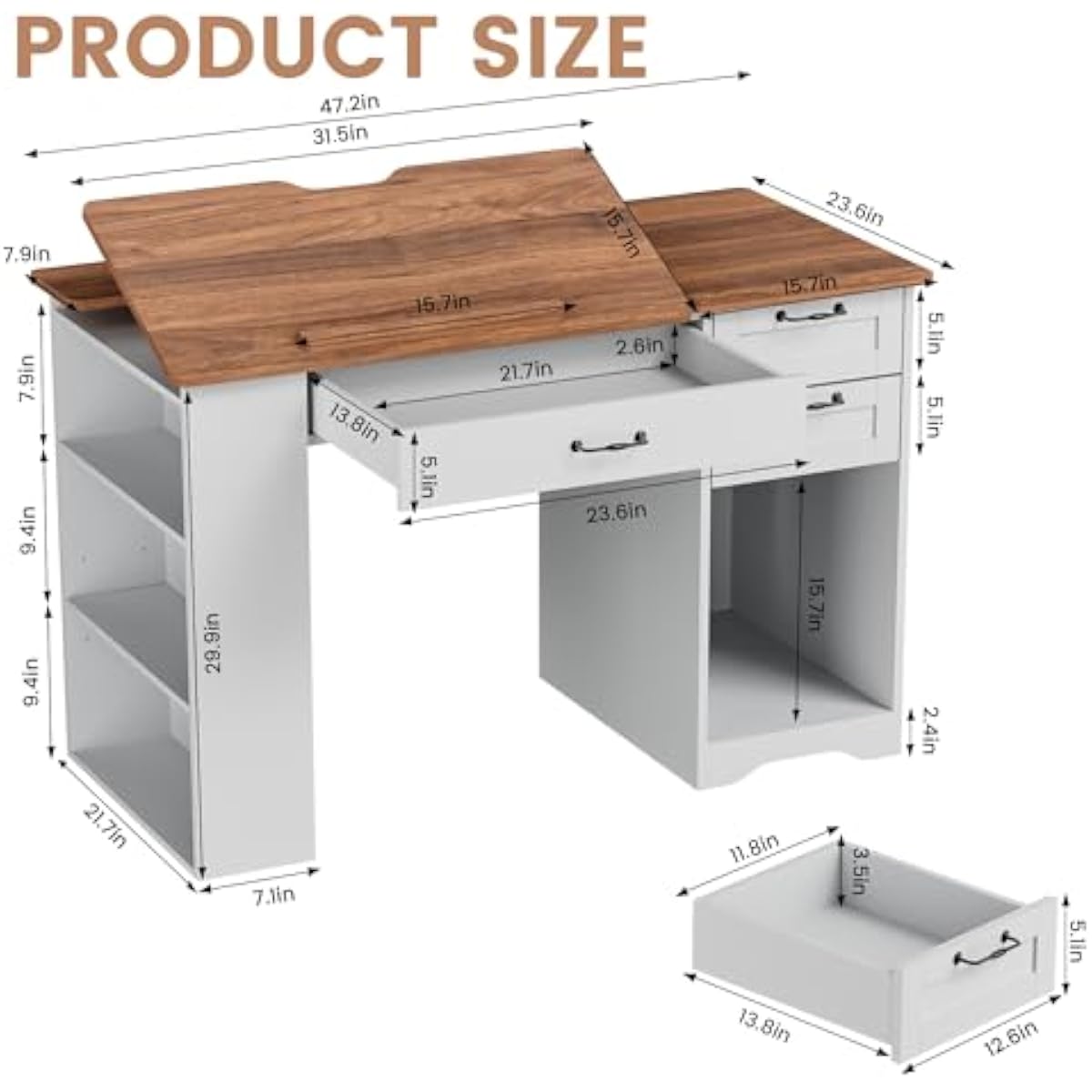 Adjustable Drafting Desk with  - огляд і ціна Storage