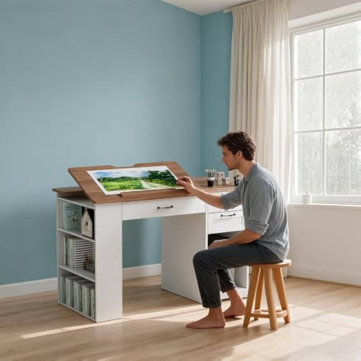 Adjustable Drafting Desk with  - огляд і ціна Storage